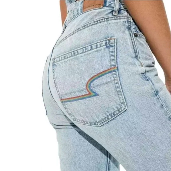 American Eagle Outfitters Denim - American Eagle High Rise PRIDE Rainbow 90's Boyfriend jeans size 8